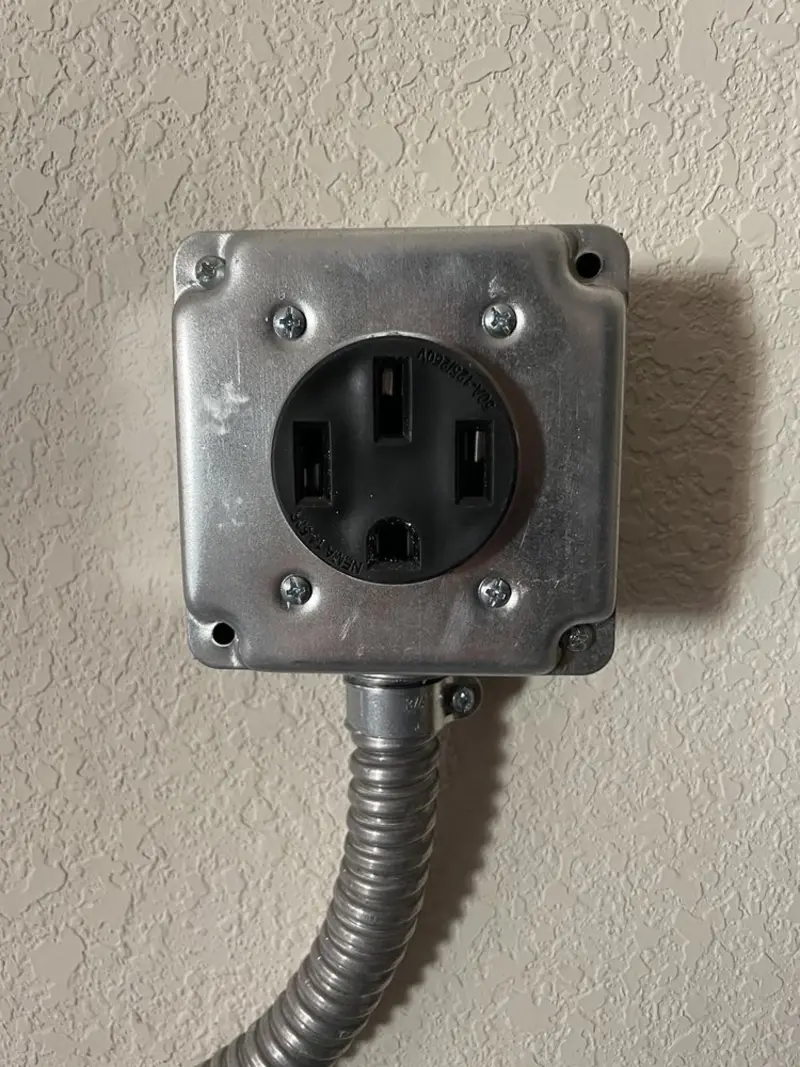 NEMA 14-50 outlet installed for Smart Home Electrical in Seymour